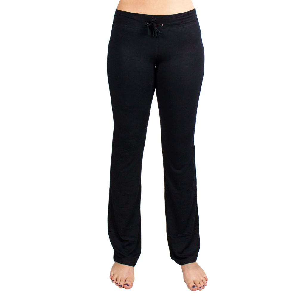 Medium Black Relaxed Fit Yoga Pants