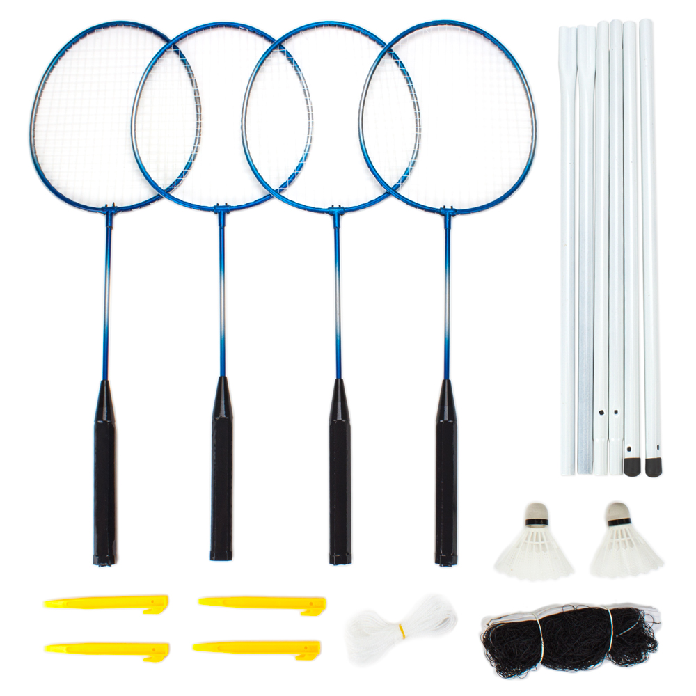 Complete 4-Player Badminton Set