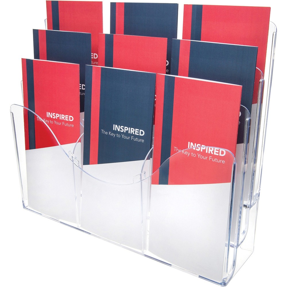 Deflect-o Three Tier Document Organizer with Dividers - 9 Compartment(s) - 6 Divider(s) - 3 Tier(s) - 11.5" Height x 13.5" Width