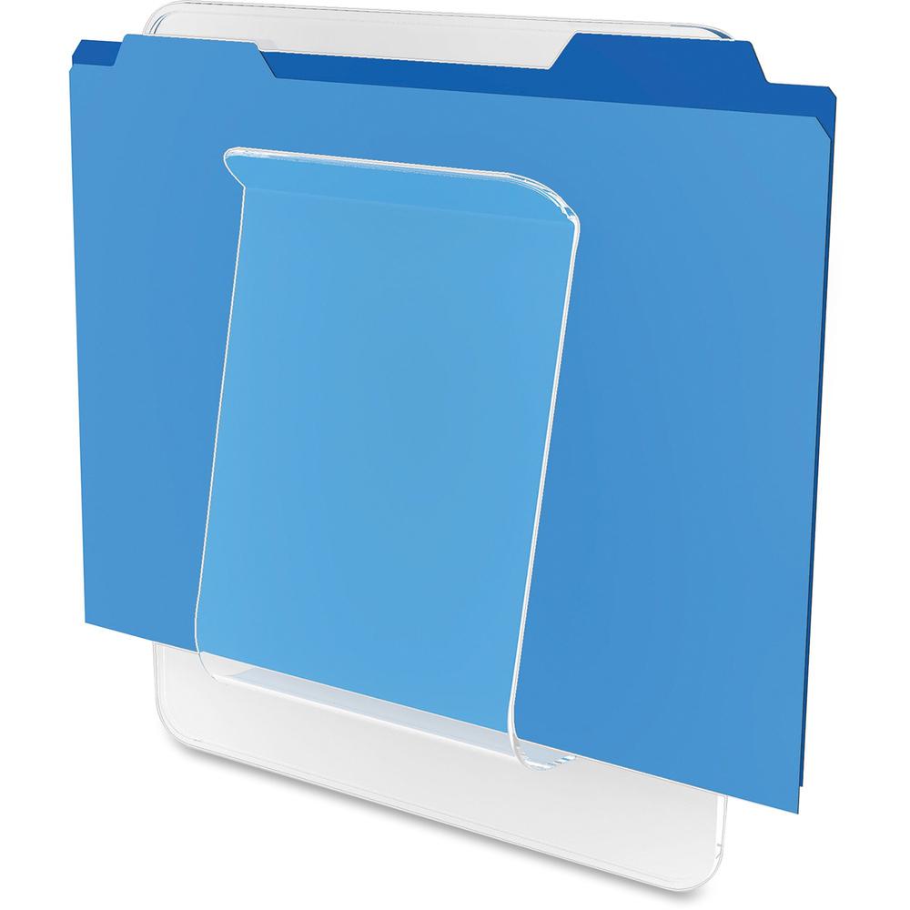Deflecto Stand-Tall Wall File - 10.6" Height x 9.3" Width x 1.8" Depth - Unbreakable, Stackable - Clear - Plastic - 1 Each