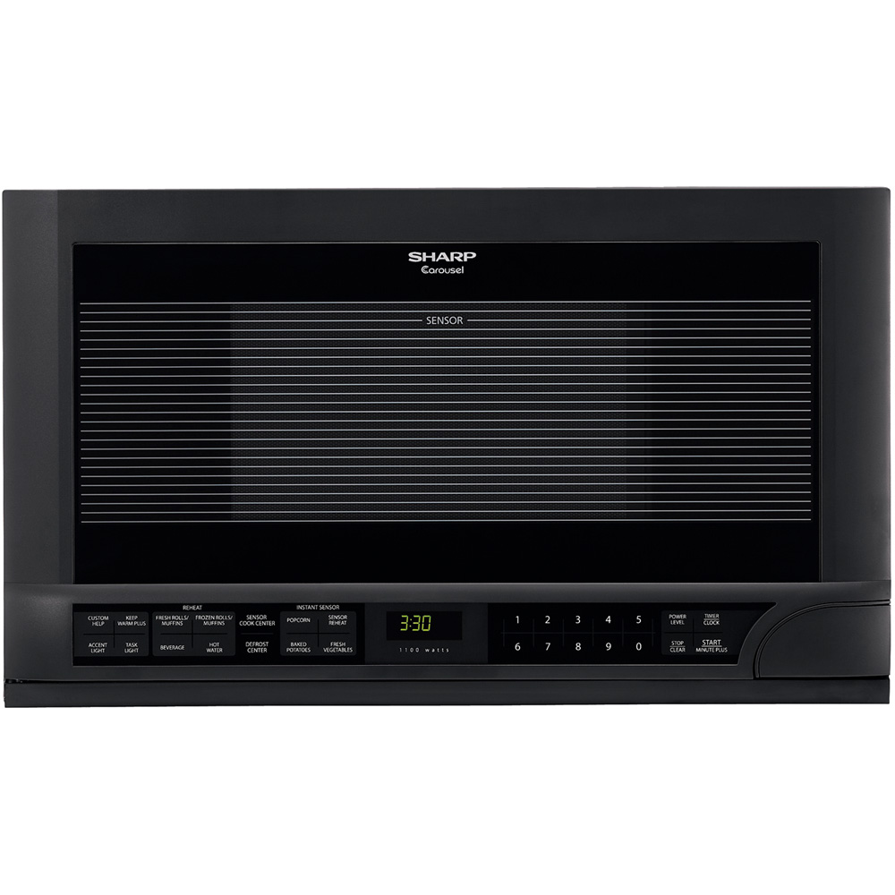 1.5 cu. ft., 1100w Carousel Over-the-Counter Microwave Oven, Black