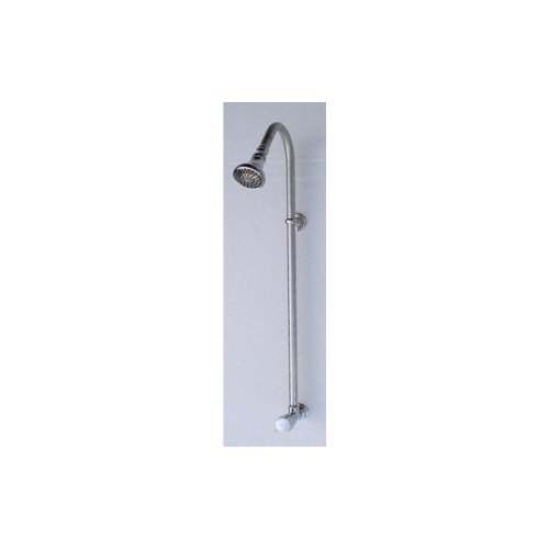 42" ADA Compliant Adjustable Wall Mount Economy Stainless Steel Swimming Shower with Push Valve