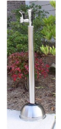 36" ADA Compliant Free Standing Stainless Steel Drinking Fountain with Metered Push Valve