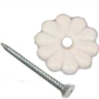 BUTTON ROSETTE W/SCRW W 100BAG