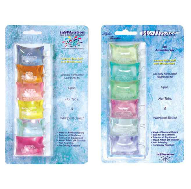 Fragrance, Insparation Liquid, Blister Card of 6, Assorted 1/2oz Pillow Packs
