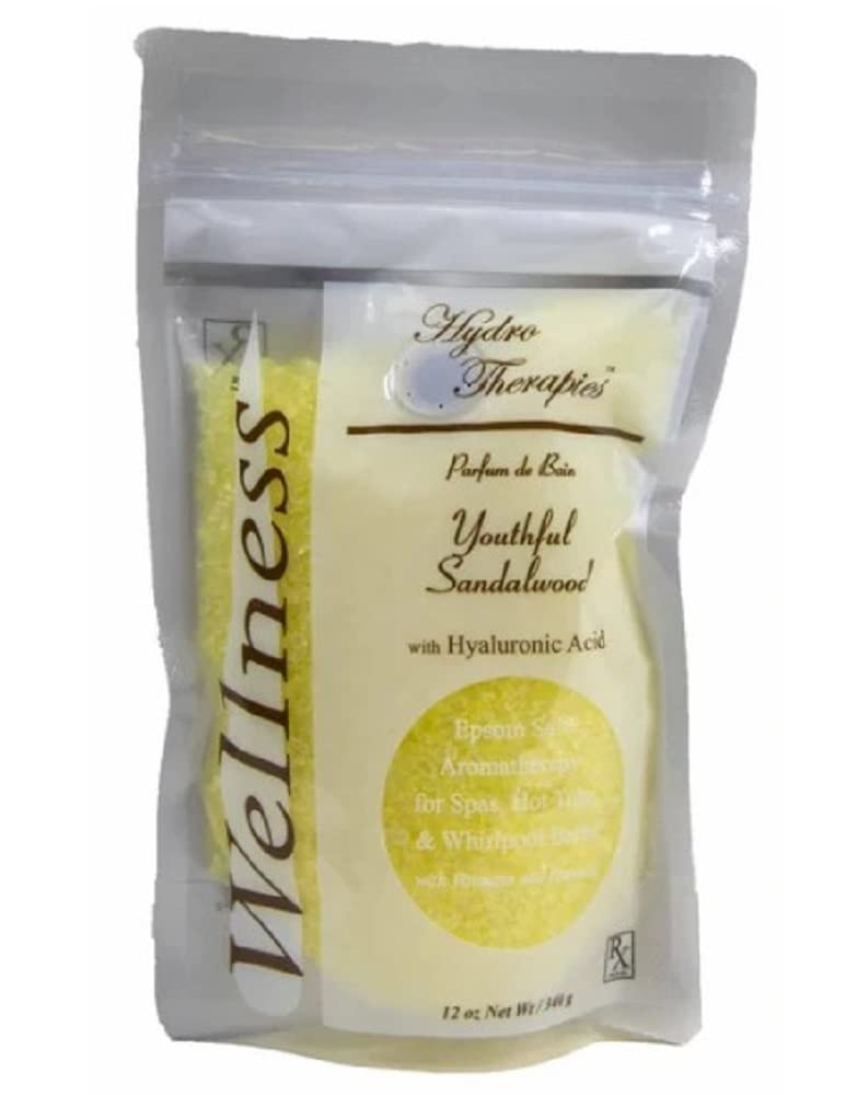 Wellness 12 Oz. Epsom Crystals - Youthful Sandalwood
