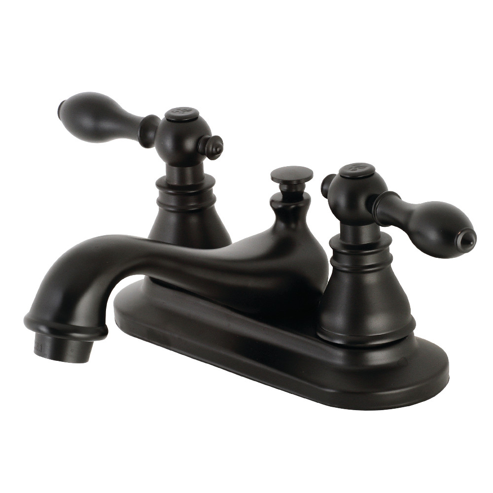 Kingston Brass KB600ACL American Classic 4" Centerset Bathroom Faucet, Matte Black