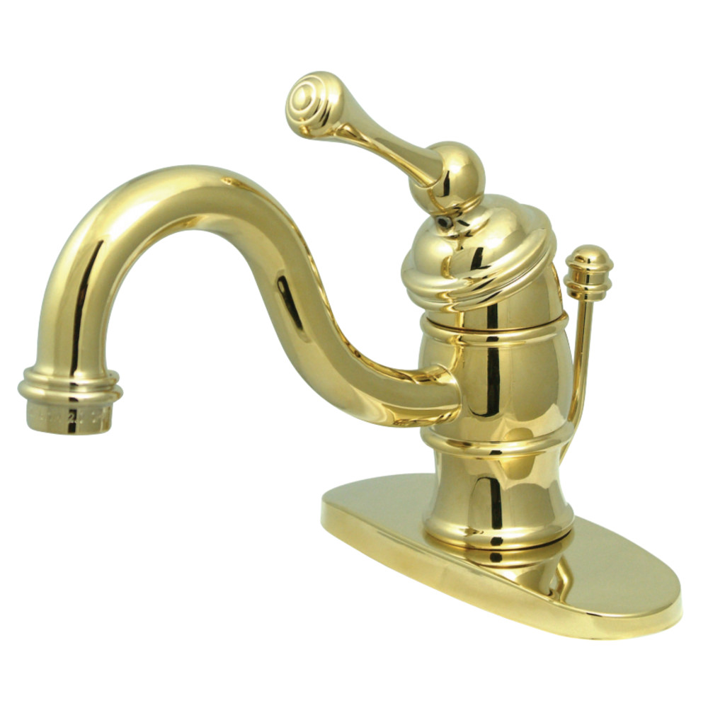 Kingston Brass KB3402BL Victorian 4" Centerset Single Handle Bathroom Faucet, Polished Brass