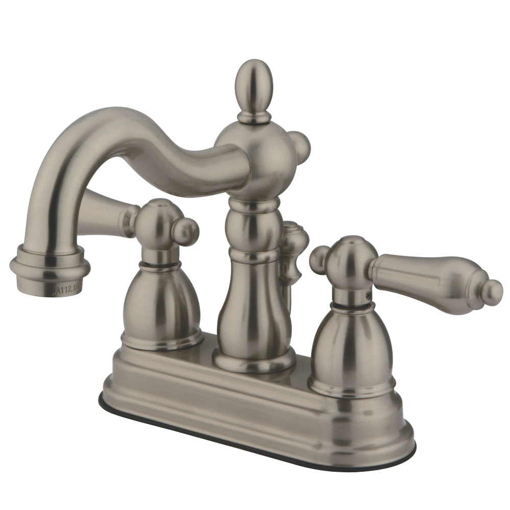 Kingston Brass KB1608ALB 4 in. Centerset Bathroom Faucet, Brushed Nickel