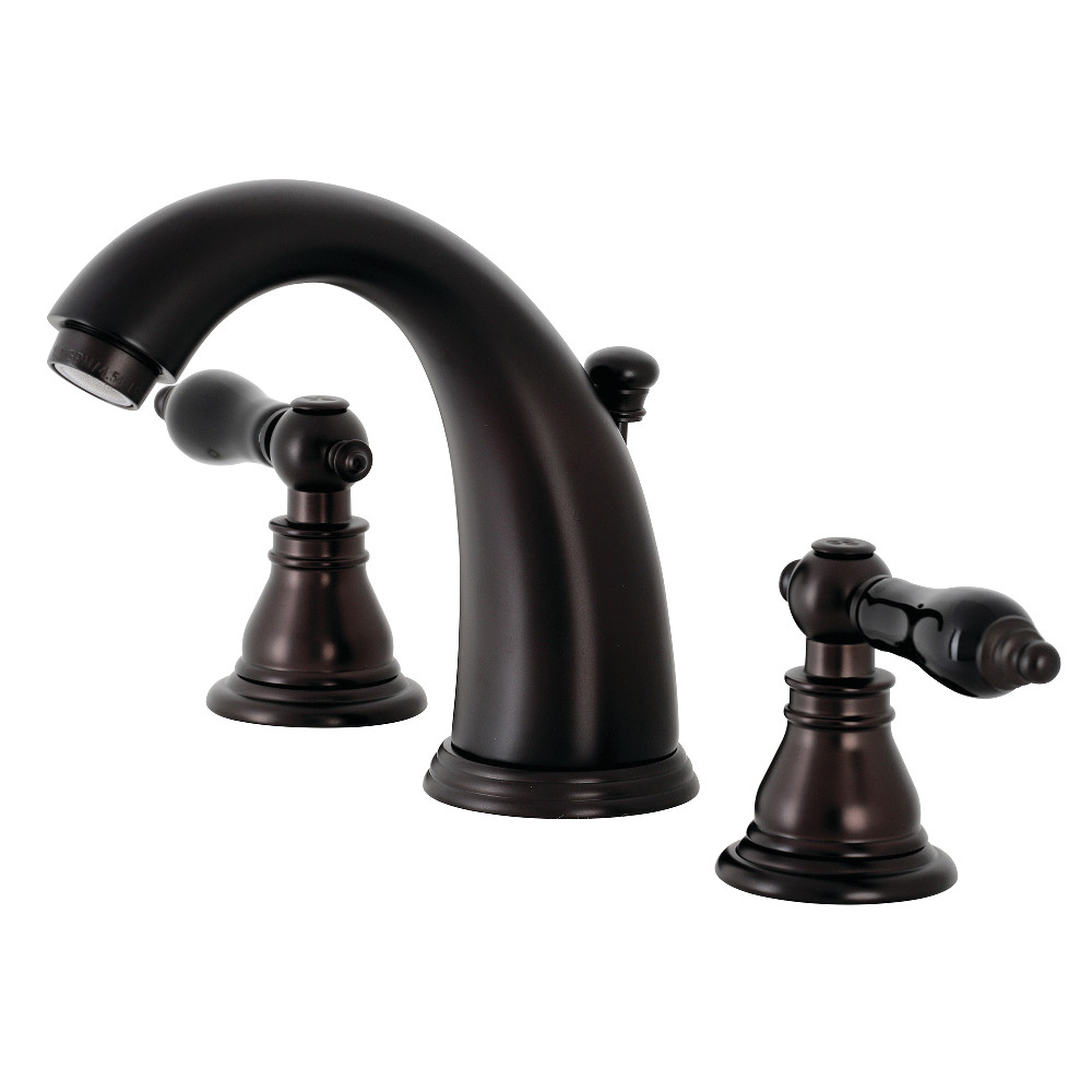 Kingston Brass KB985AKL Duchess Widespread Bathroom Faucet with Plastic Pop-Up, Oil Rubbed Bronze