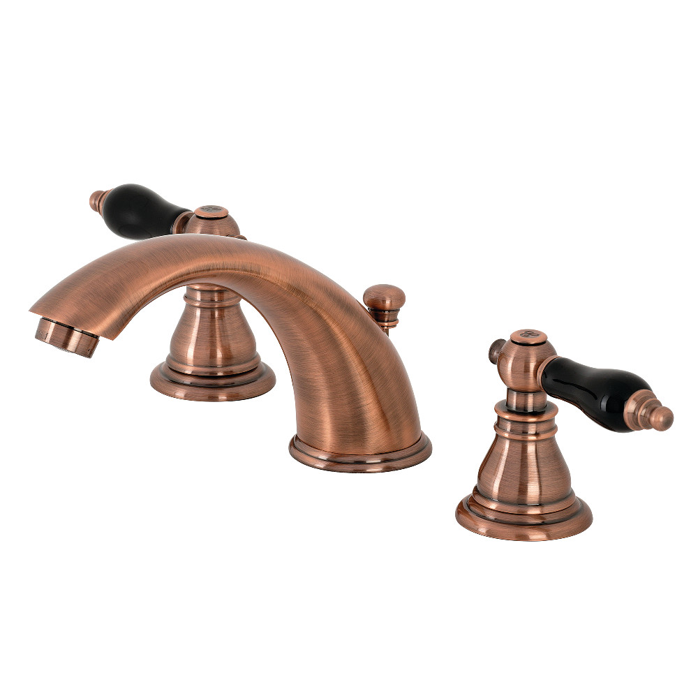 Kingston Brass KB966AKL Duchess Widespread Bathroom Faucet with Plastic Pop-Up, Antique Copper