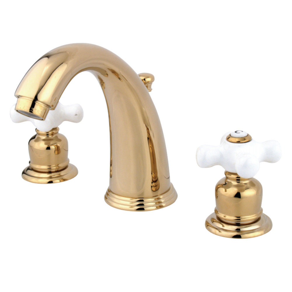 Kingston Brass KB982PX Victorian 2-Handle 8 in. Widespread Bathroom Faucet, Polished Brass