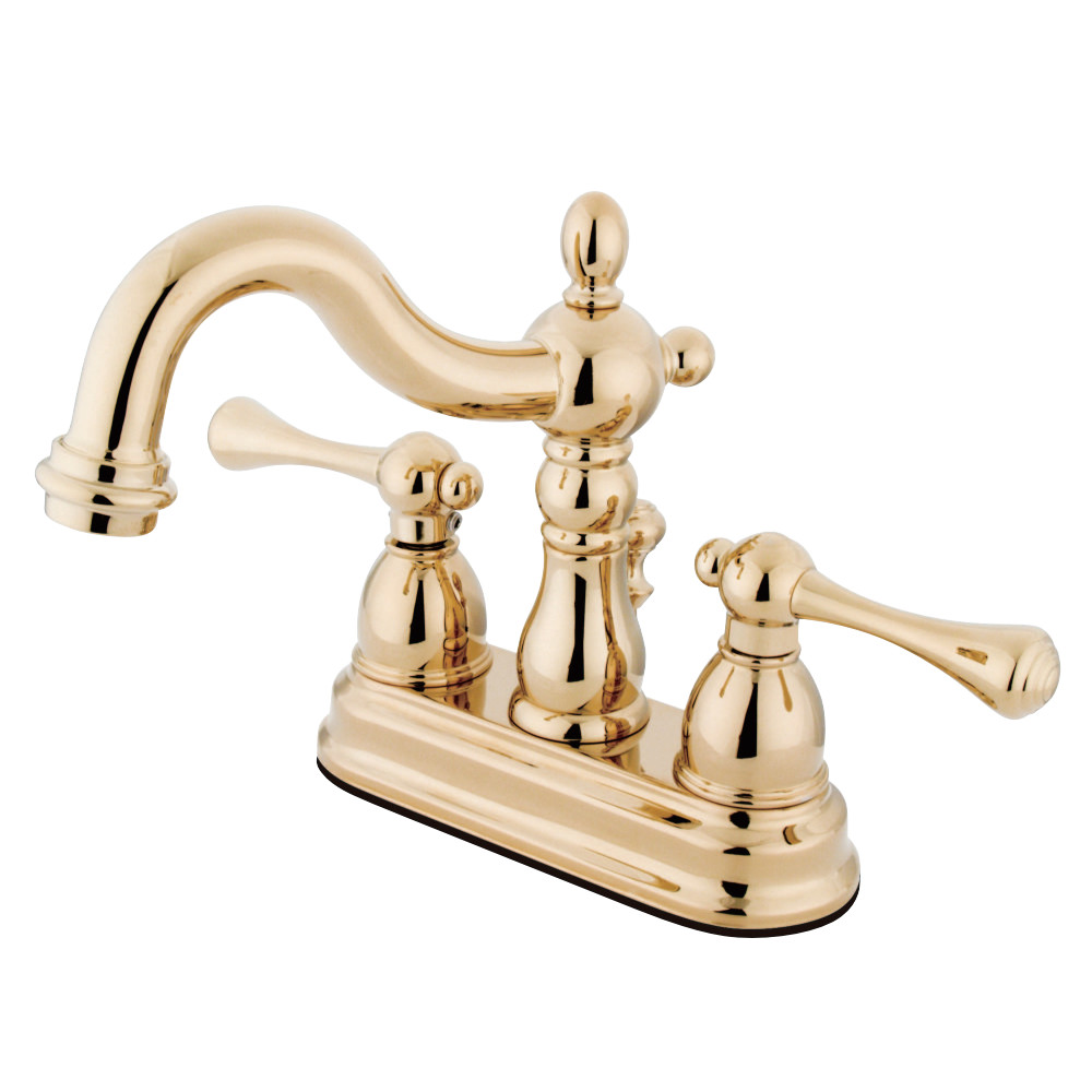 Kingston Brass KB1602BL 4 in. Centerset Bathroom Faucet, Polished Brass