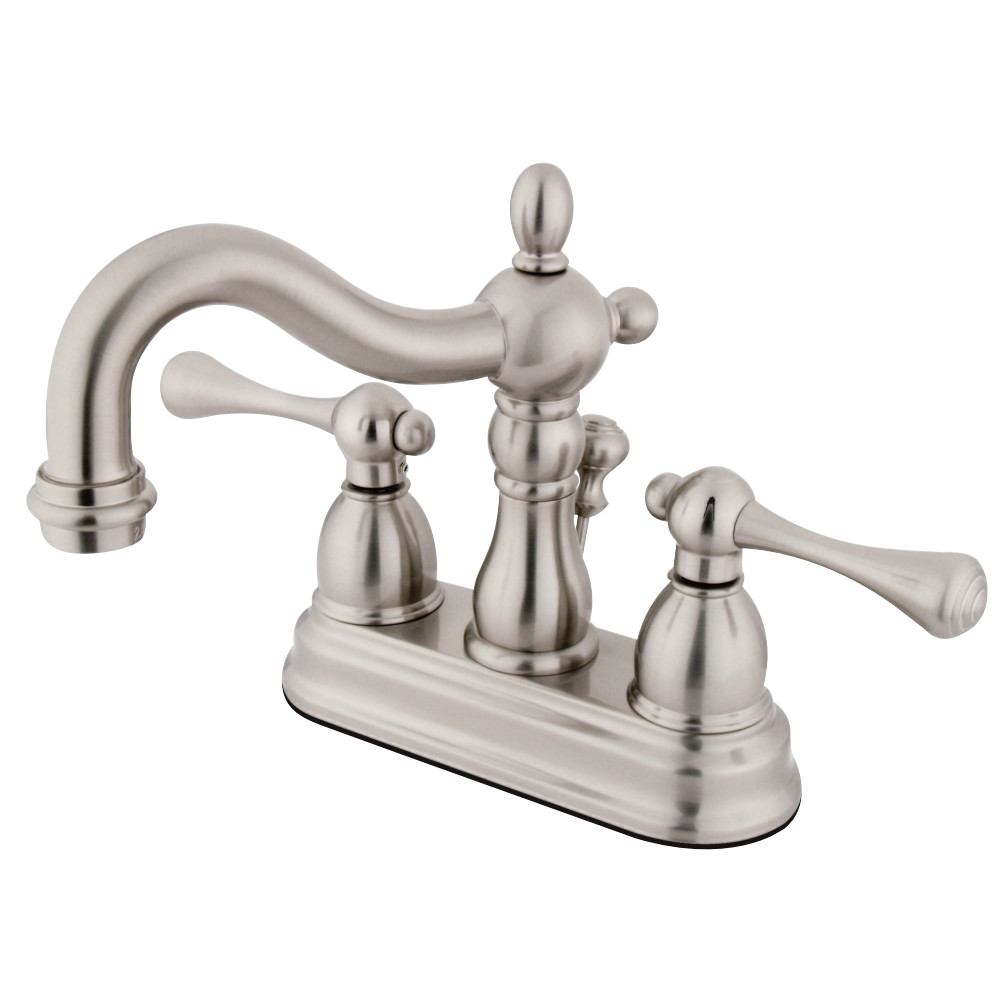Kingston Brass KB1608BL 4 in. Centerset Bathroom Faucet, Brushed Nickel