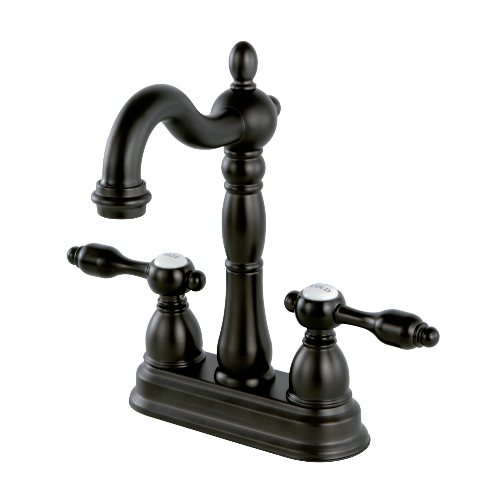 Kingston Brass KB1495TAL Tudor Two-Handle Bar Faucet, Oil Rubbed Bronze