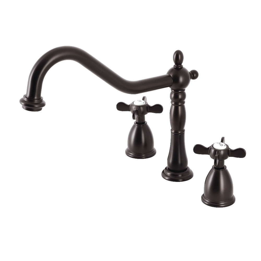 Kingston Brass KB1795BEXLS Widespread Kitchen Faucet, Oil Rubbed Bronze