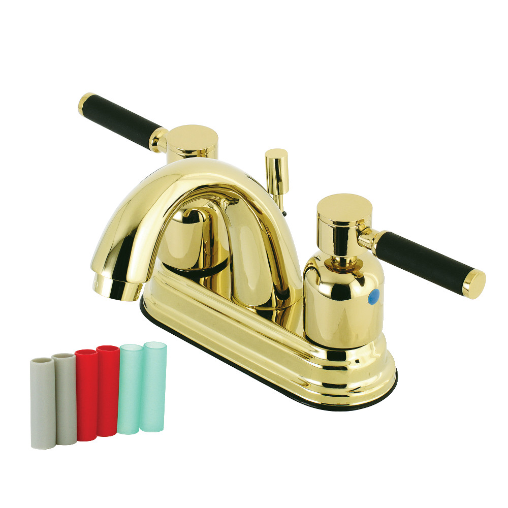 Kingston Brass KB8612DKL 4 in. Centerset Bathroom Faucet, Polished Brass