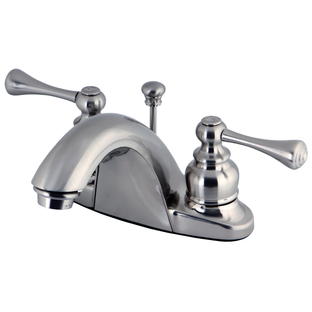 Kingston Brass KB7648BL 4 in. Centerset Bathroom Faucet, Brushed Nickel