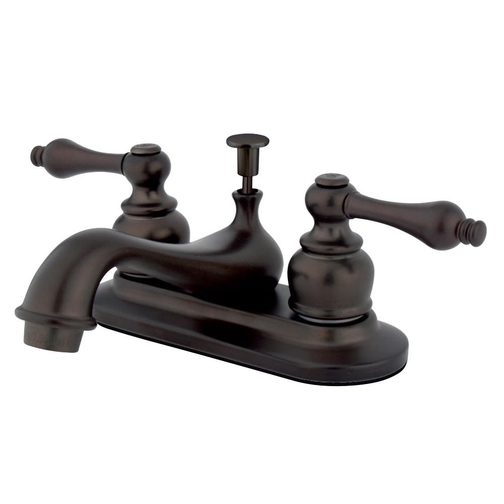 Kingston Brass KB605AL Restoration 4 in. Centerset Bathroom Faucet, Oil Rubbed Bronze