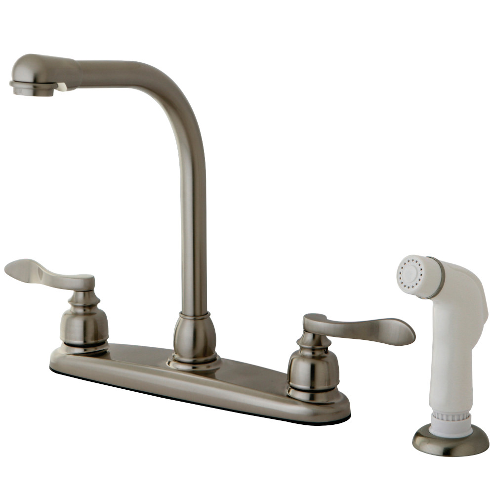 Kingston Brass KB8758NFL NuWave French Centerset Kitchen Faucet, Brushed Nickel