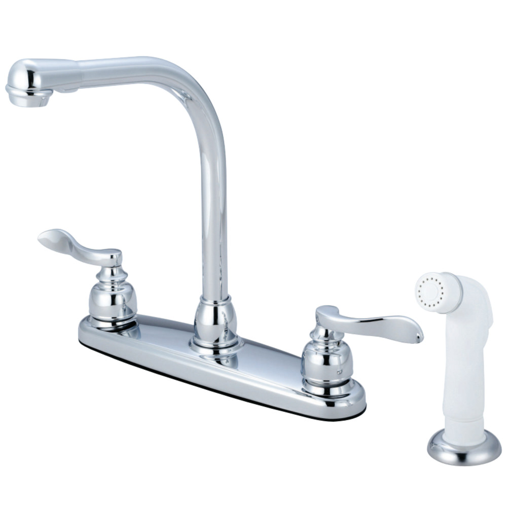 Kingston Brass KB8751NFL NuWave French Centerset Kitchen Faucet, Polished Chrome