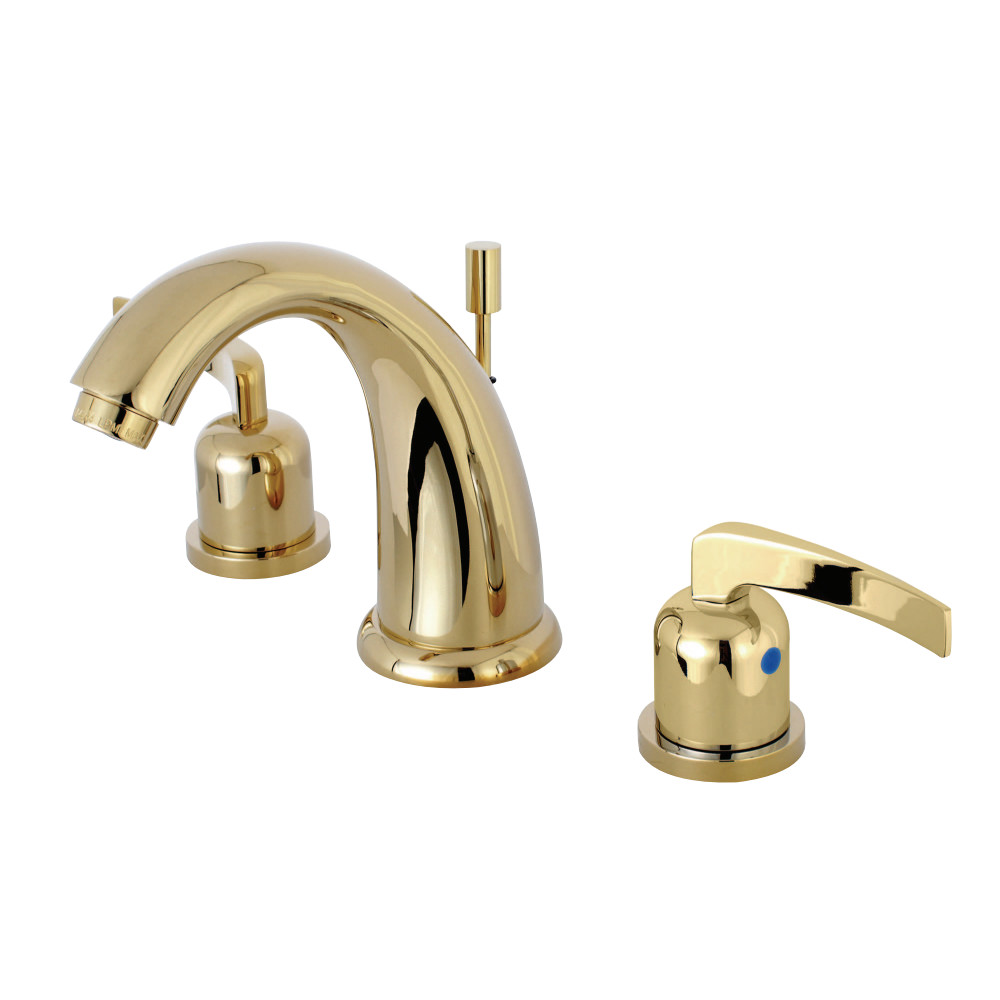 Kingston Brass KB8982EFL 8 in. Widespread Bathroom Faucet, Polished Brass