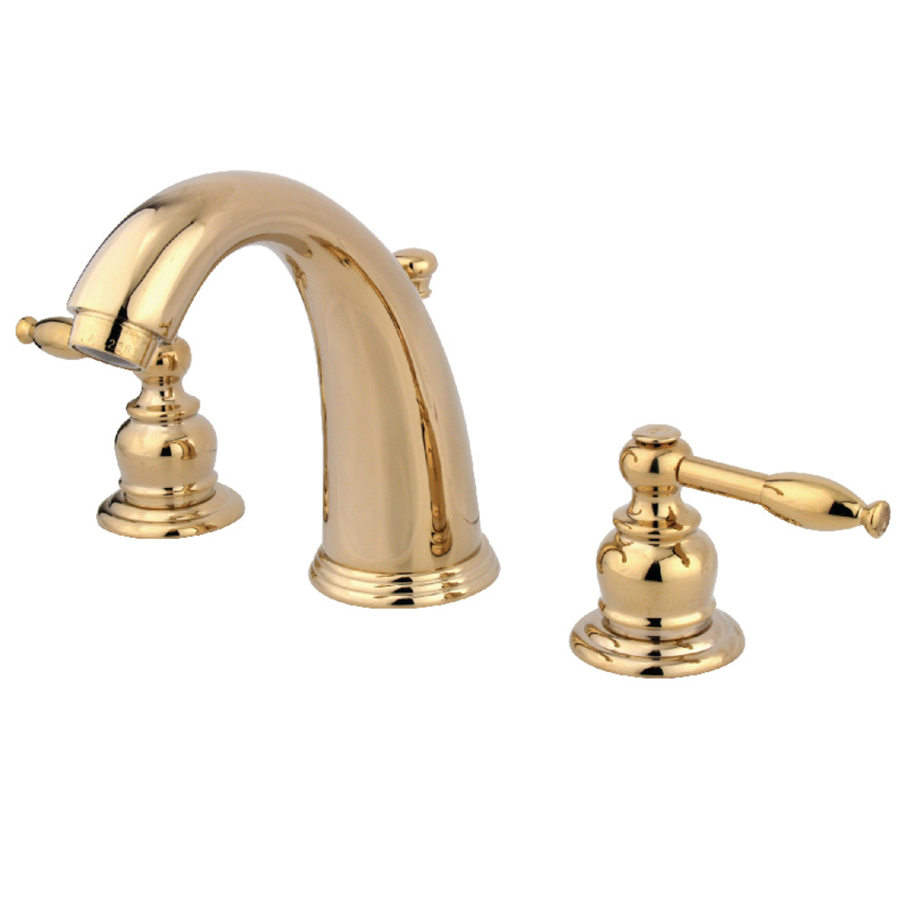 Kingston Brass KB982KL 8-Inch Widespread Bathroom Faucet with Retail Pop-Up, Polished Brass