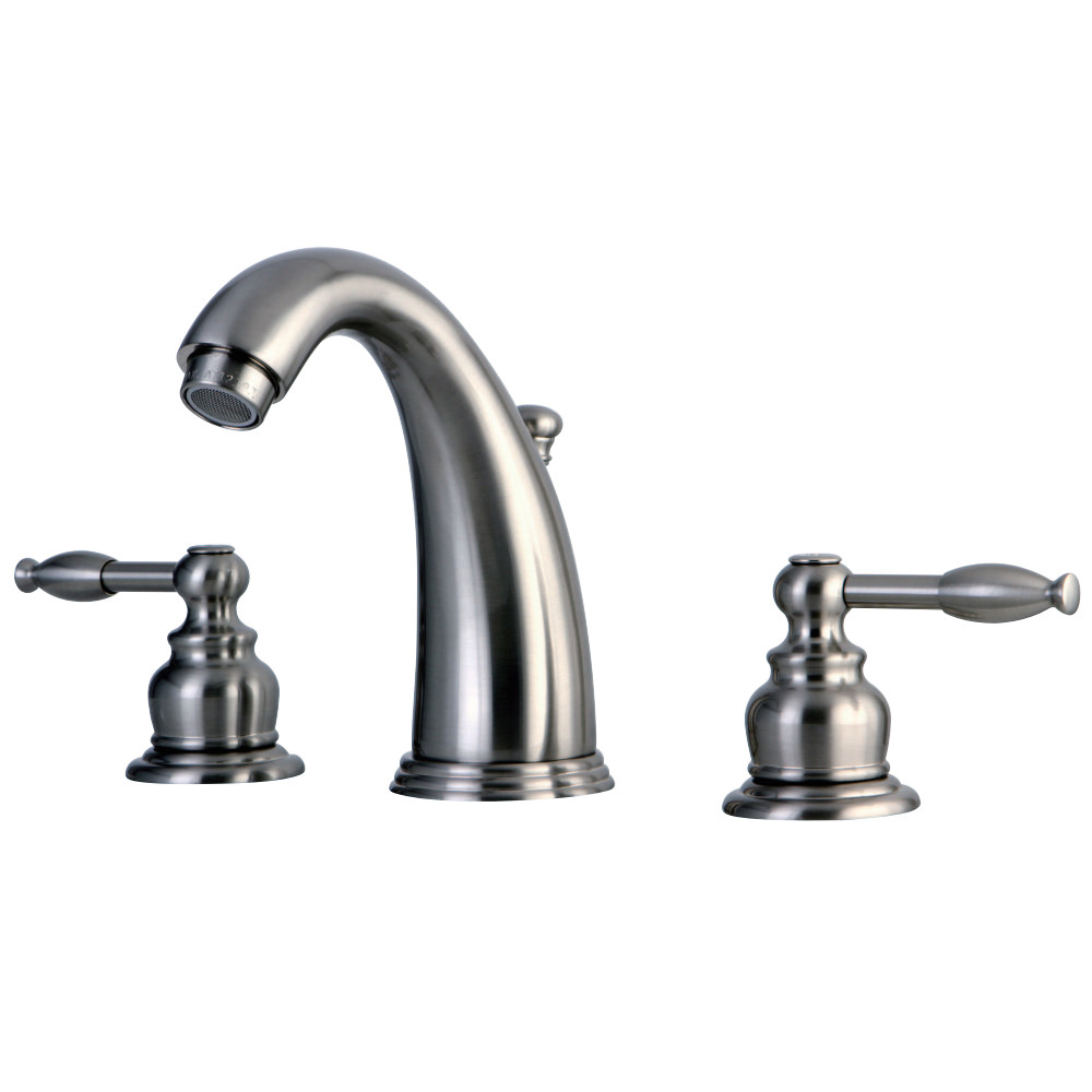 Kingston Brass KB988KL 8-Inch Widespread Bathroom Faucet with Retail Pop-Up, Brushed Nickel