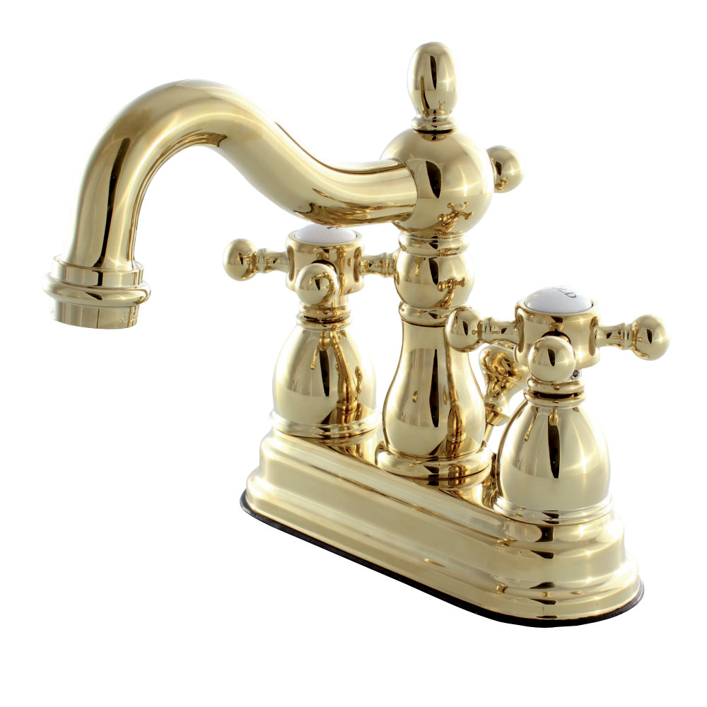 Kingston Brass KB1602BX 4 in. Centerset Bathroom Faucet, Polished Brass