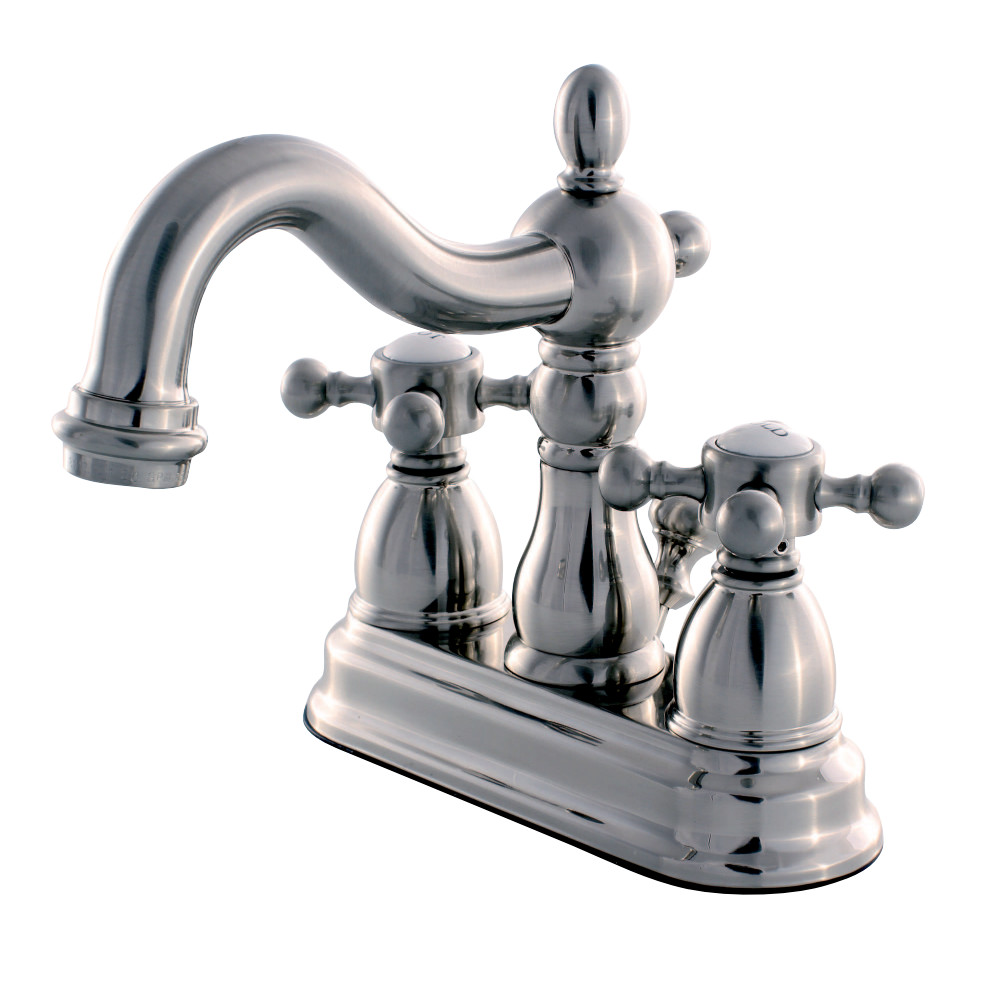 Kingston Brass KB1608BX 4 in. Centerset Bathroom Faucet, Brushed Nickel