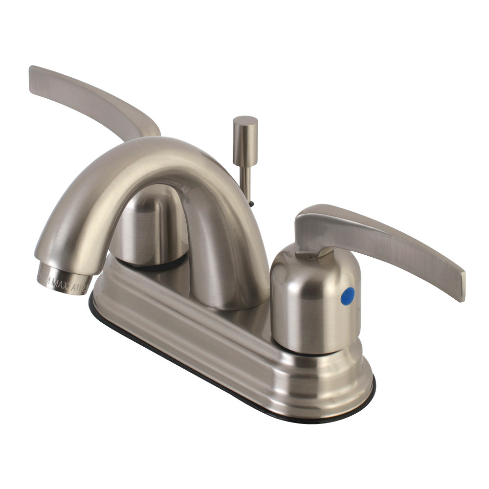 Kingston Brass KB8618EFL 4 in. Centerset Bathroom Faucet, Brushed Nickel