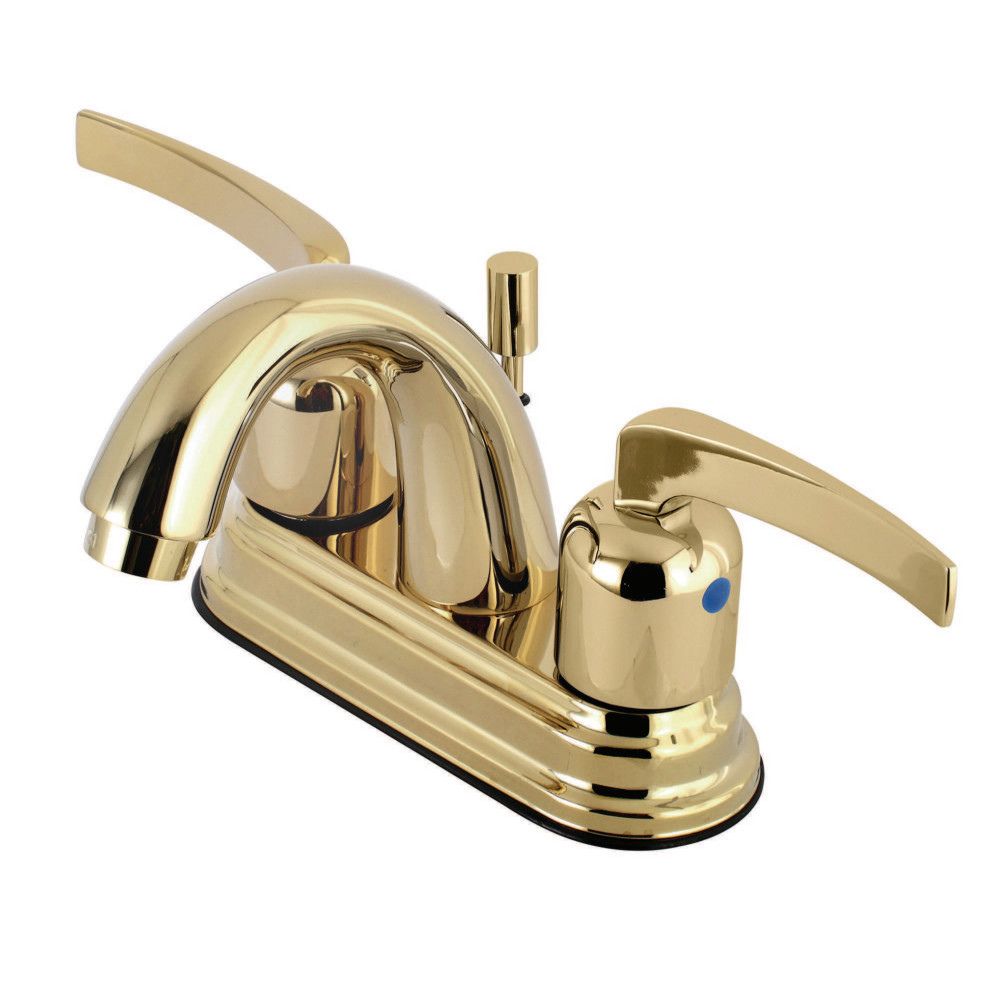 Kingston Brass KB8612EFL 4 in. Centerset Bathroom Faucet, Polished Brass
