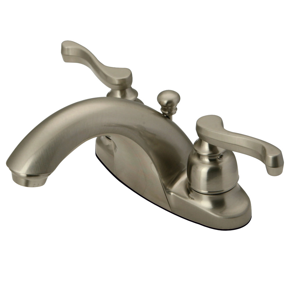 Kingston Brass KB7648FL 4 in. Centerset Bathroom Faucet, Brushed Nickel
