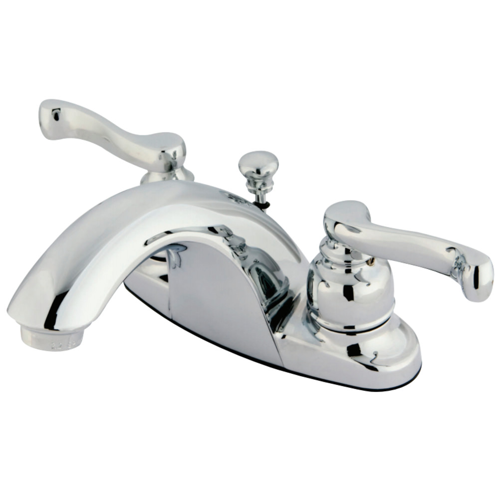 Kingston Brass KB7641FL 4 in. Centerset Bathroom Faucet, Polished Chrome