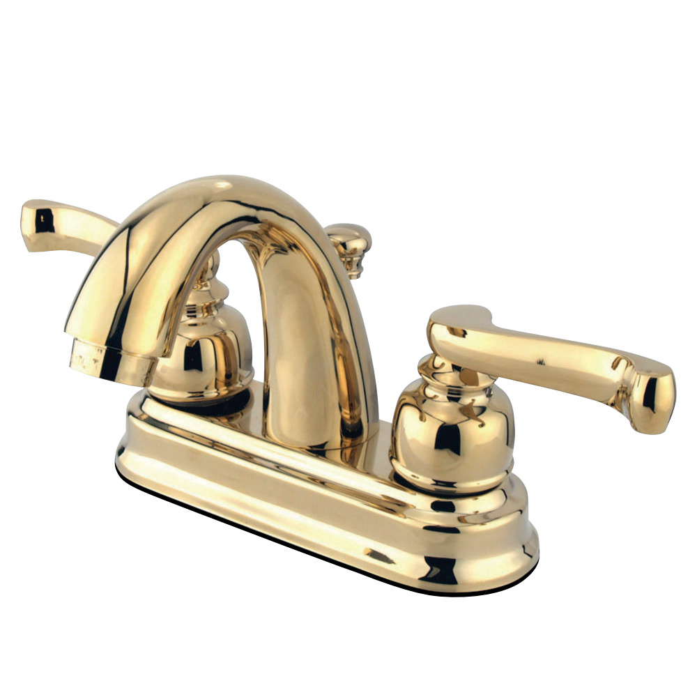 Kingston Brass KB5612FL 4 in. Centerset Bathroom Faucet, Polished Brass