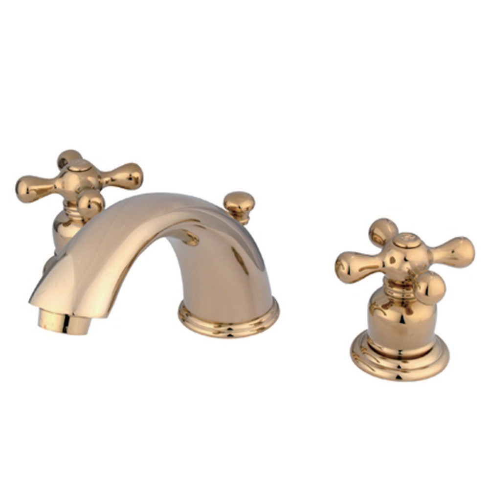 Kingston Brass KB962AX Victorian Widespread Bathroom Faucet, Polished Brass
