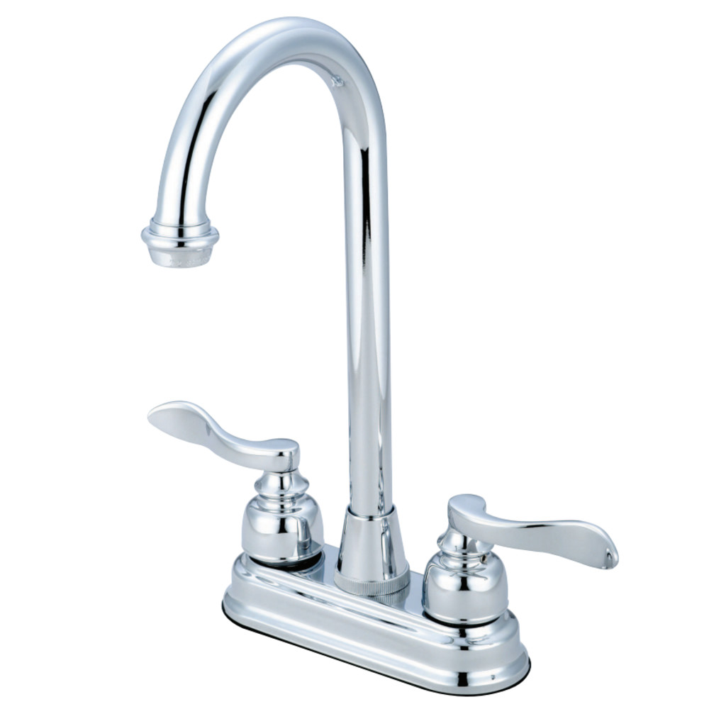 Kingston Brass KB8491NFL NuWave French 4" Centerset Bar Faucet, Polished Chrome