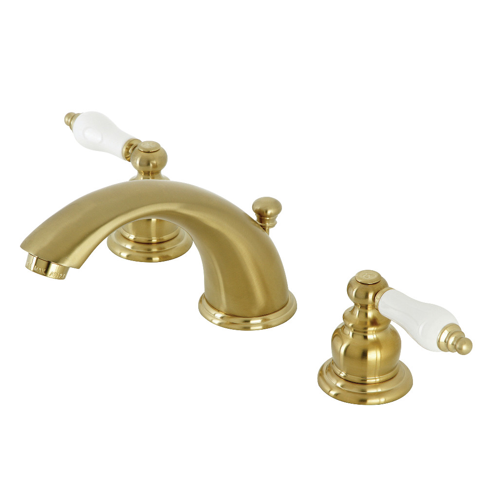 Kingston Brass KB967PLSB Magellan Widespread Bathroom Faucet, Brushed Brass