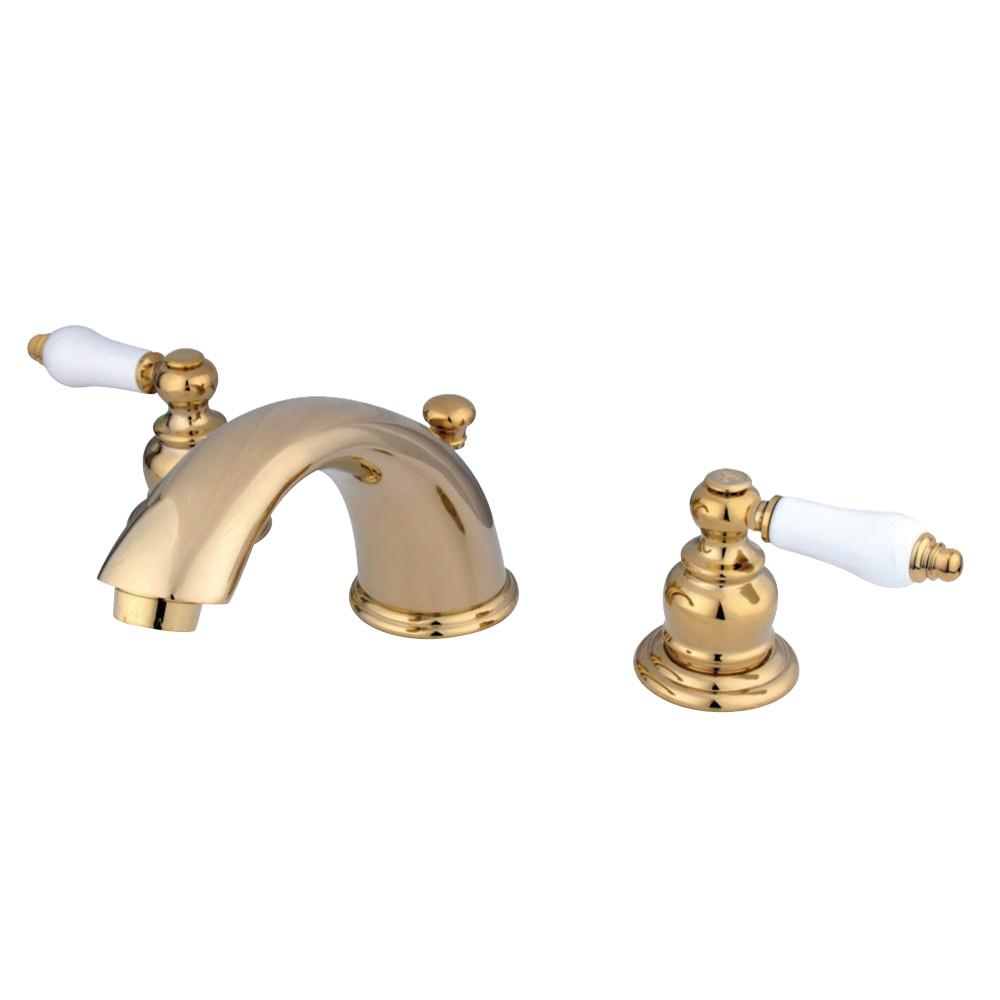 Kingston Brass KB962PL Magellan Widespread Bathroom Faucet, Polished Brass