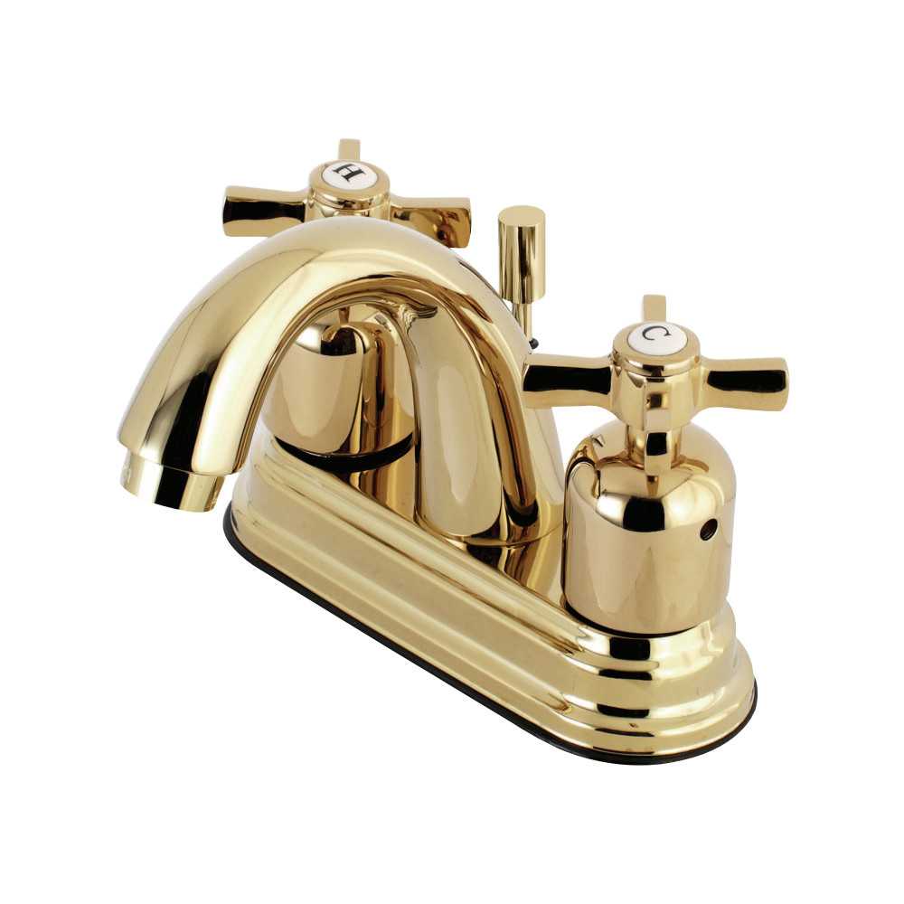 Kingston Brass KB8612ZX 4 in. Centerset Bathroom Faucet, Polished Brass