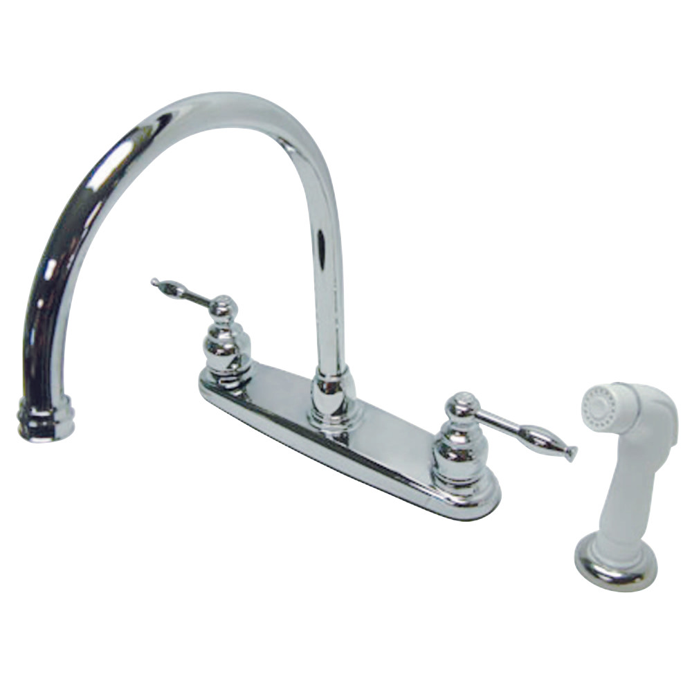 Kingston Brass KB2791KL Knight Centerset Kitchen Faucet, Polished Chrome