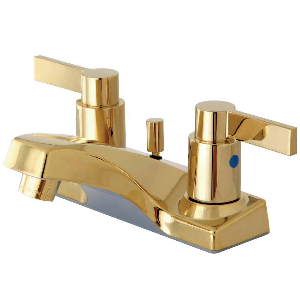 Kingston Brass KB8102NDL 4 in. Centerset Bathroom Faucet, Polished Brass