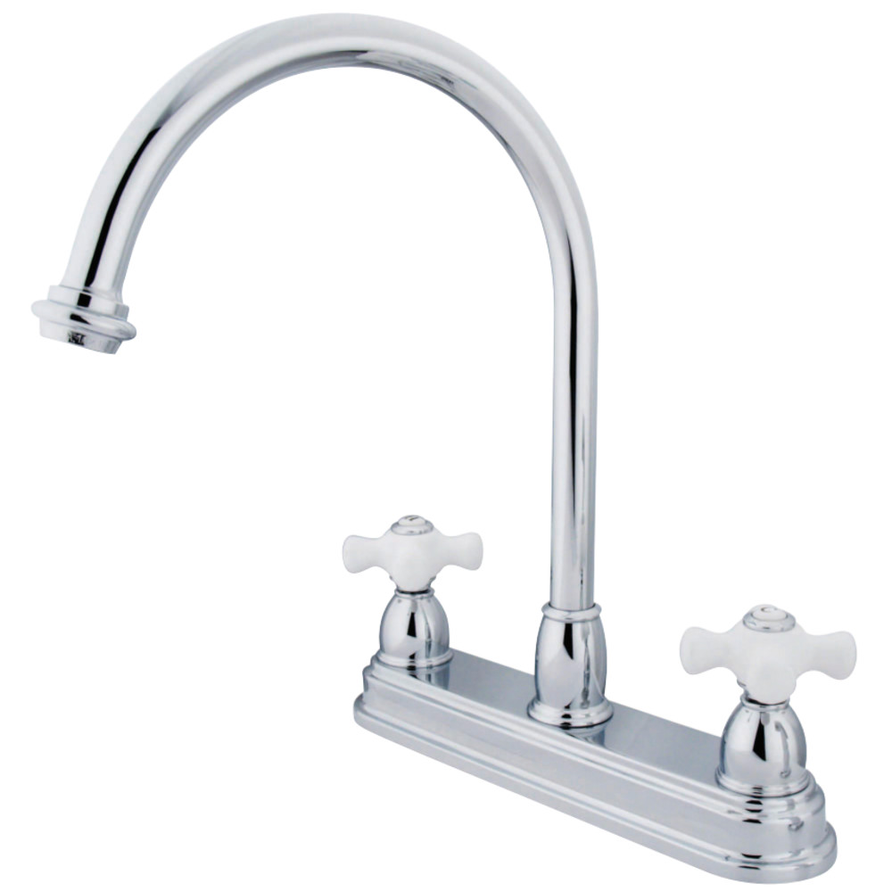 Kingston Brass KB3741PX Restoration Centerset Kitchen Faucet, Polished Chrome