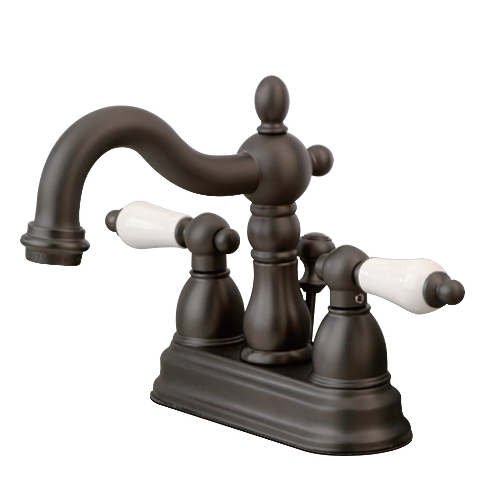 Kingston Brass KB1605PL Heritage 4 in. Centerset Bathroom Faucet, Oil Rubbed Bronze