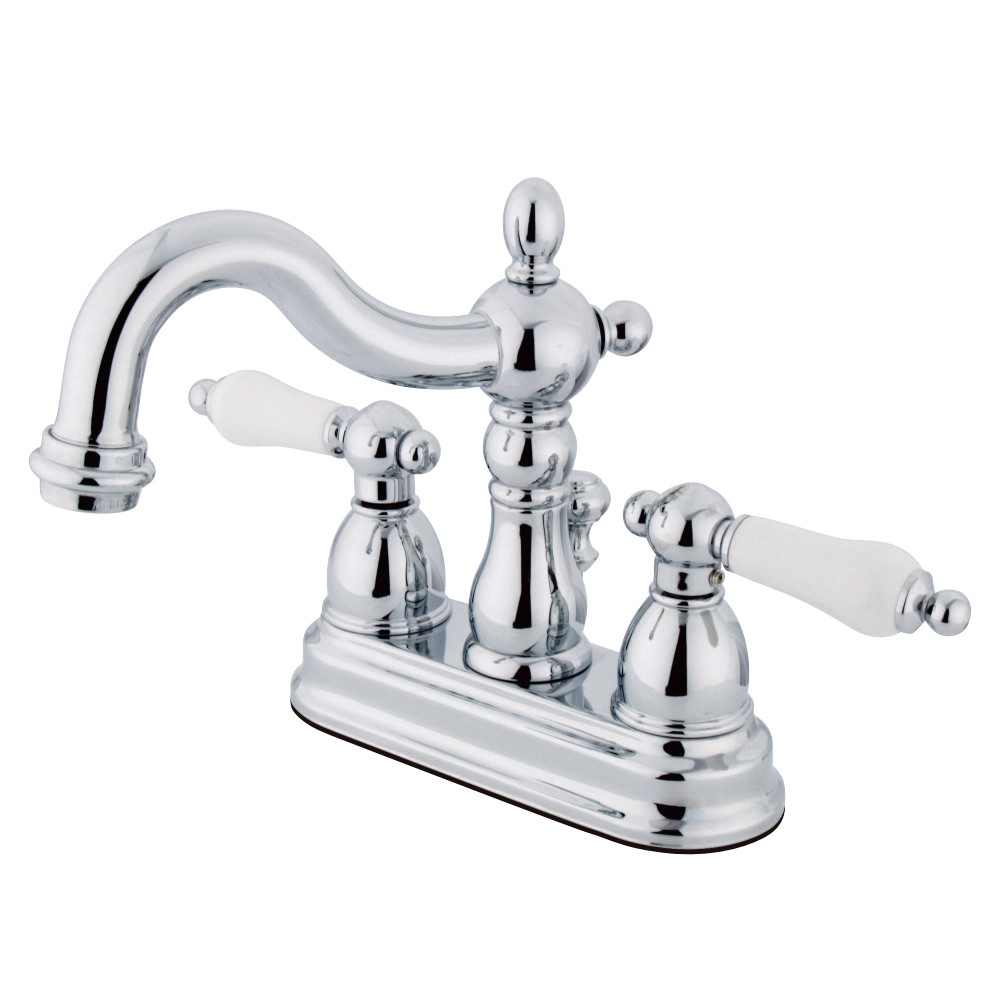 Kingston Brass KB1601PL Heritage 4 in. Centerset Bathroom Faucet, Polished Chrome