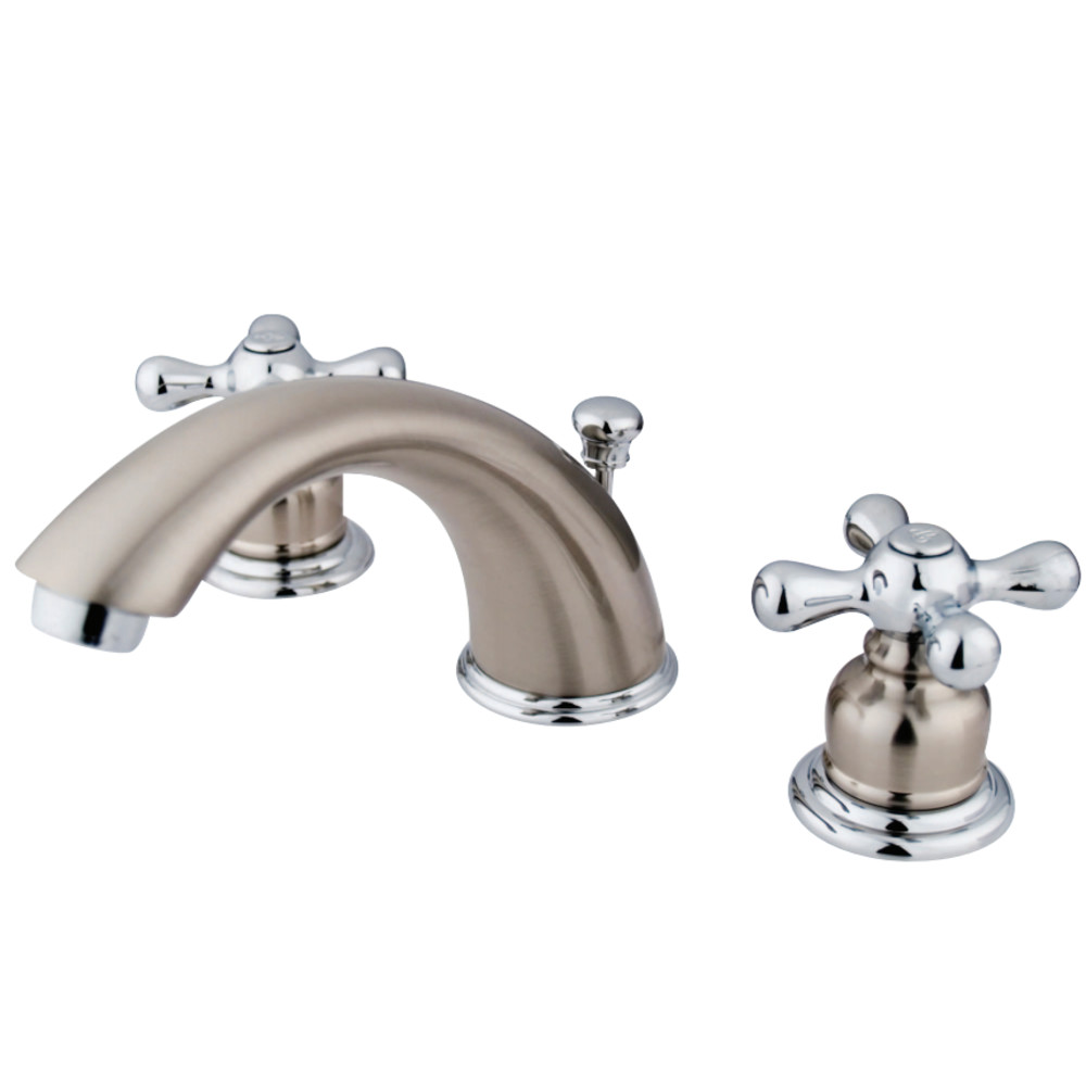 Kingston Brass KB977X Widespread Bathroom Faucet, Brushed Nickel/Polished Chrome