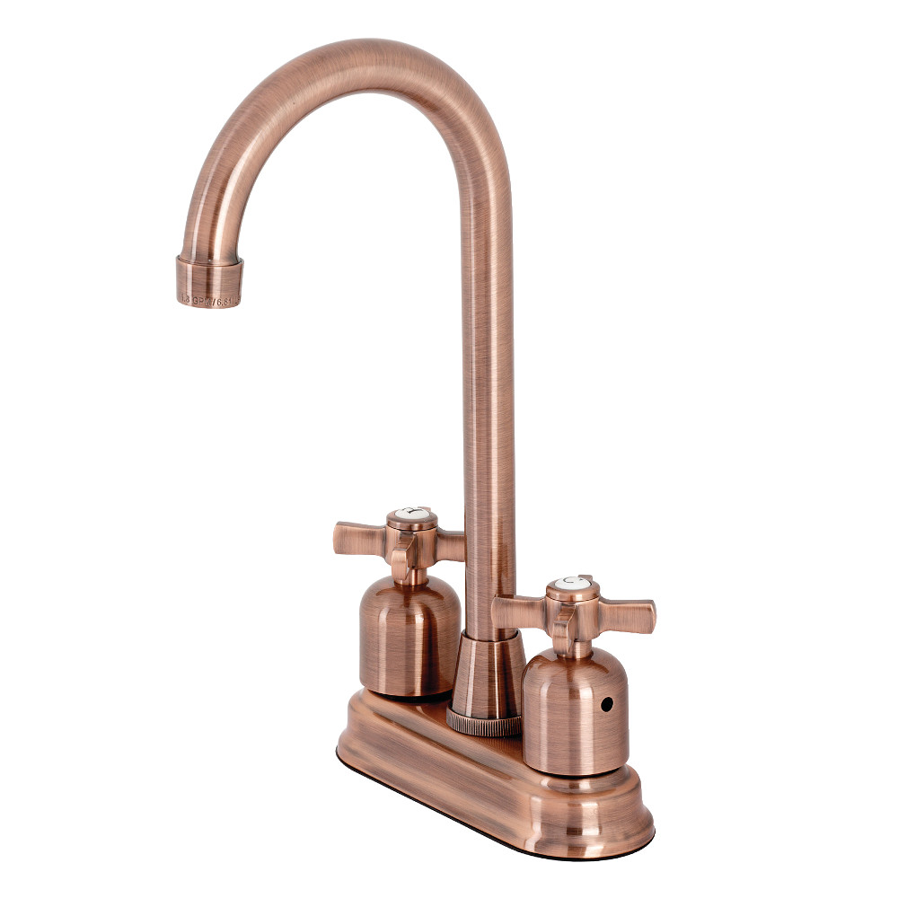 Kingston Brass KB849ZXAC Millennium Bar Faucet, Antique Copper