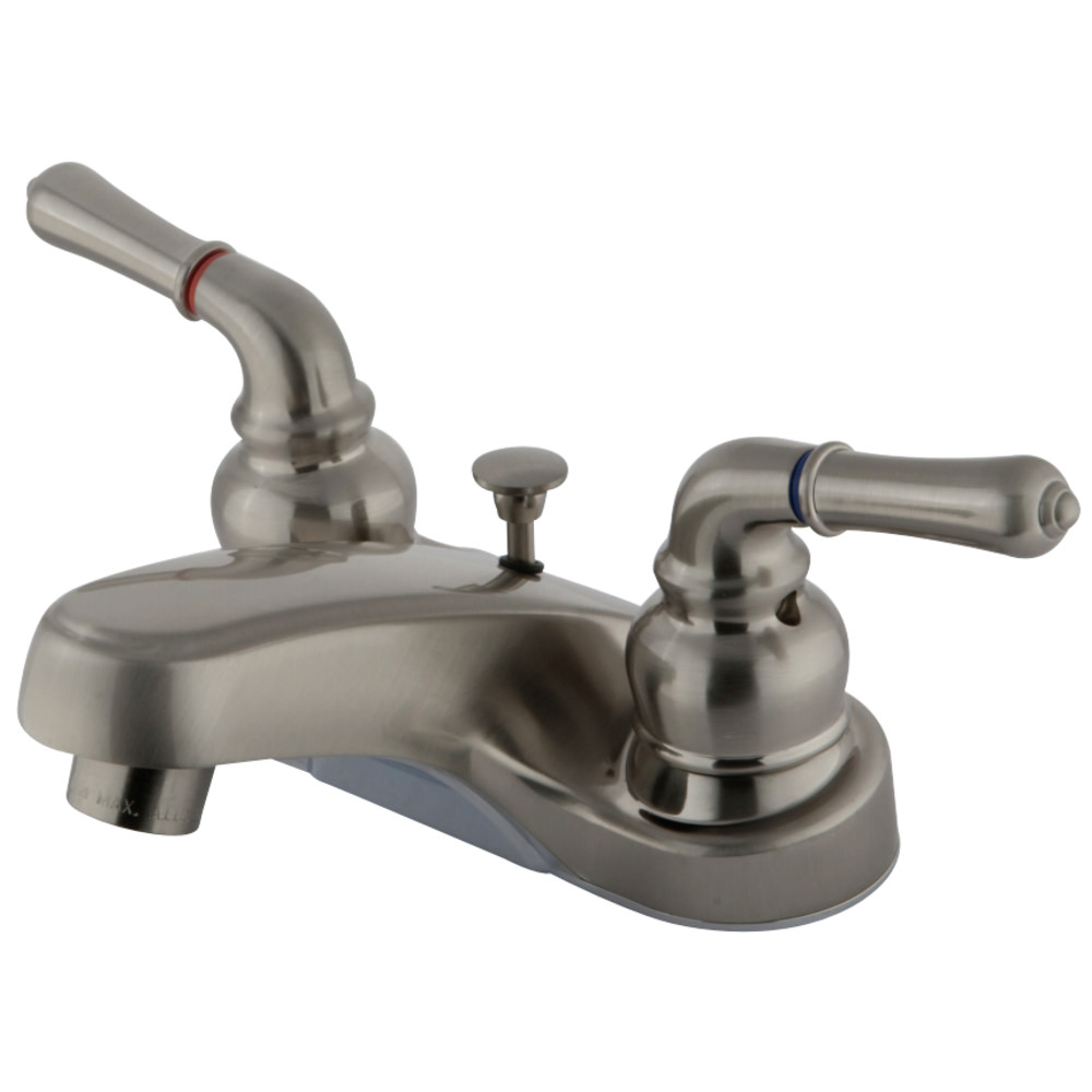 Kingston Brass KB258B 4 in. Centerset Bathroom Faucet, Brushed Nickel
