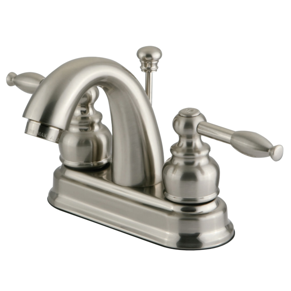 Kingston Brass KB5618KL 4 in. Centerset Bathroom Faucet, Brushed Nickel