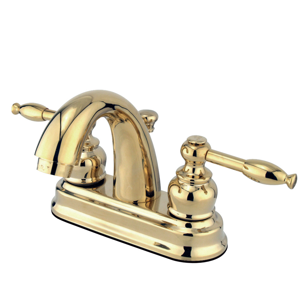 Kingston Brass KB5612KL 4 in. Centerset Bathroom Faucet, Polished Brass